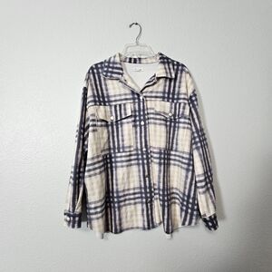 Bucket List Suede Button Diwn Sz S